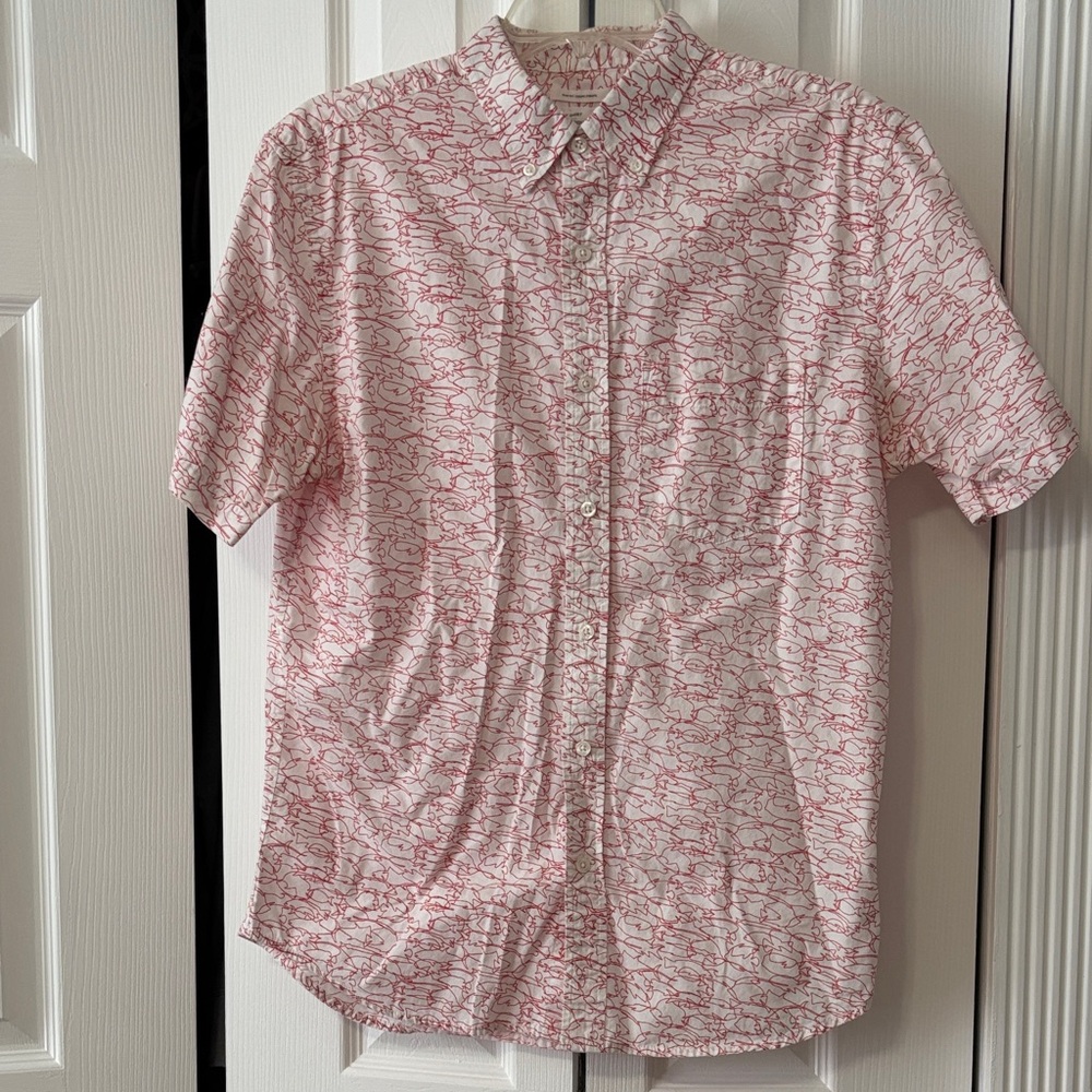 Old Navy Fish-Print Short-Sleeve Button-Down Shirt